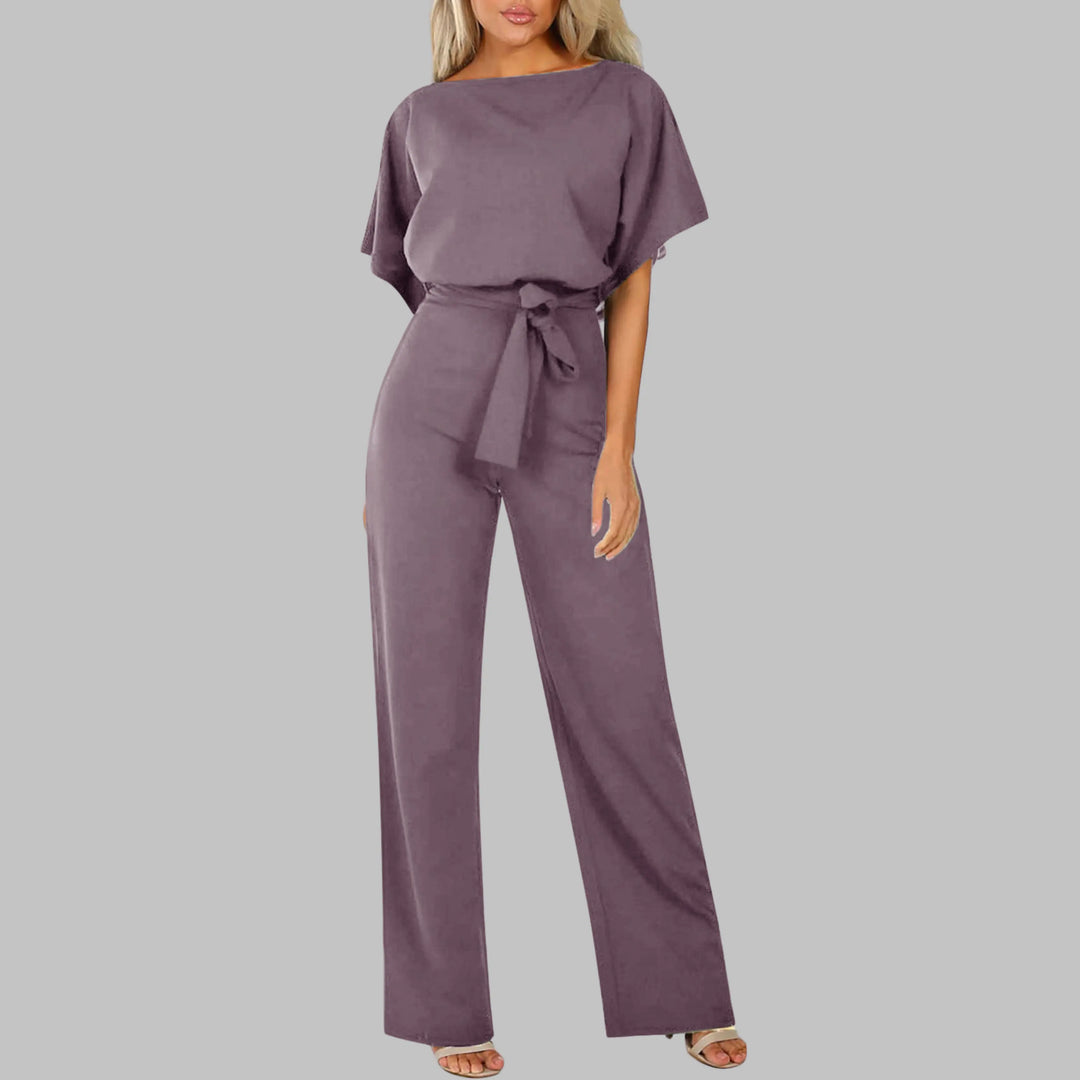 WANNON™ - Casual Tie Front Batwing Sleeve Jumpsuit CULT ÉIRE