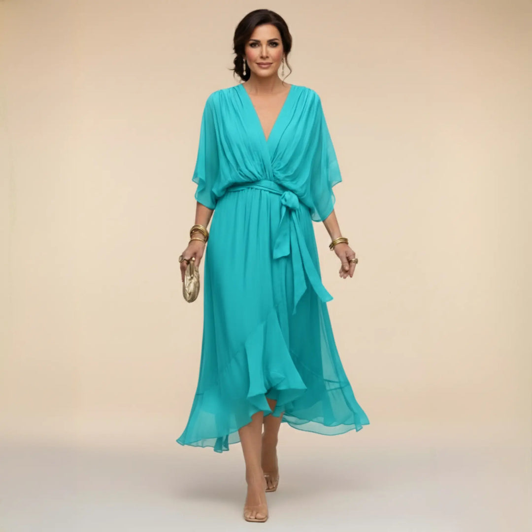 MONICA™ | Elegant V-Neck Dress CULT ÉIRE