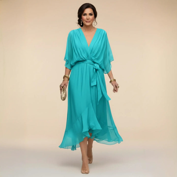 MONICA™ | Elegant V-Neck Dress CULT ÉIRE