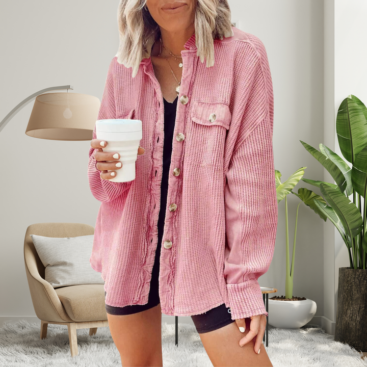 FAYE™ - Cozy Loose Fit Batwing Sleeve Button Down Jacket CULTÉIRE DUBLIN