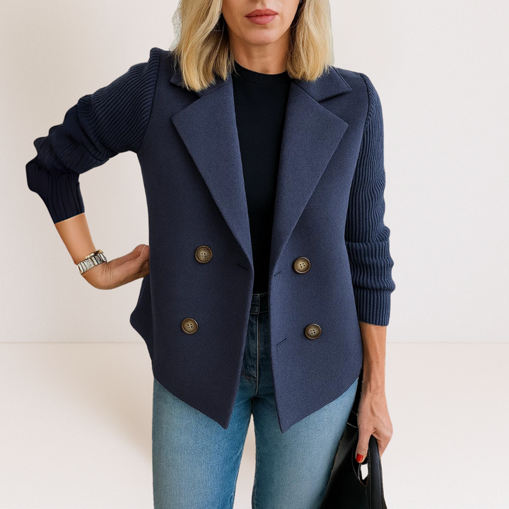 Feyrinna | Elegant Knit-sleeve Jacket CULTÉIRE DUBLIN