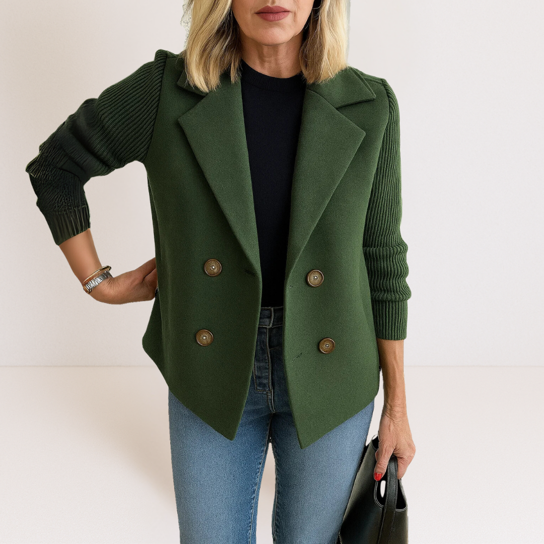 Feyrinna | Elegant Knit-sleeve Jacket CULTÉIRE DUBLIN
