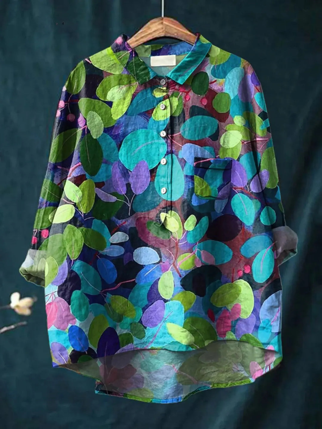 Adriana | Summer Forest Art Printed Women's Casual  Shirt CULT ÉIRE