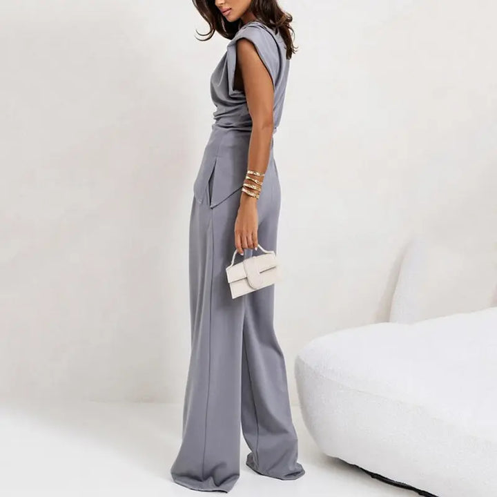 Sienna | Draped Top and Wide-Leg Trousers Two Piece Set CULT ÉIRE