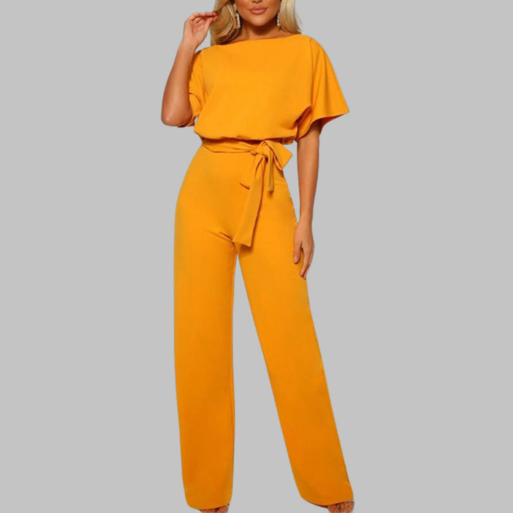 WANNON™ - Casual Tie Front Batwing Sleeve Jumpsuit CULT ÉIRE