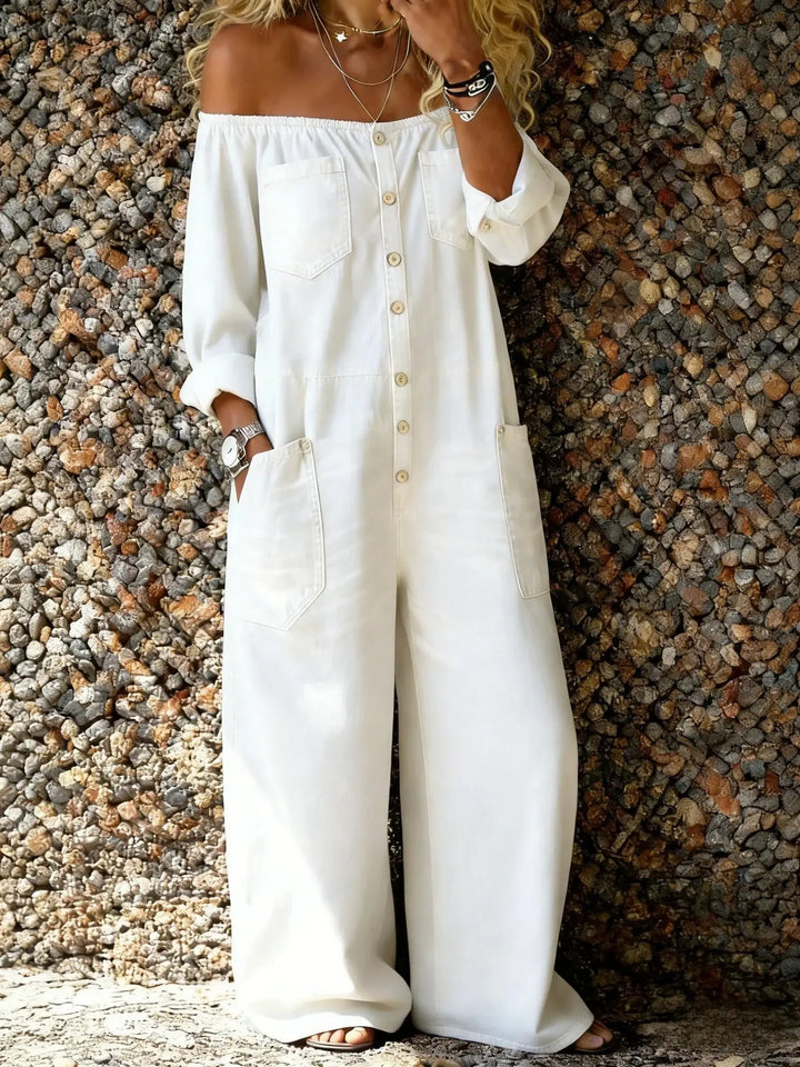 VERITY | Off-Shoulder Soft-Touch Jumpsuit CULT ÉIRE