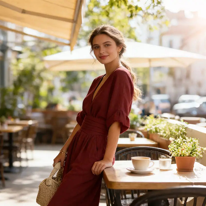 VALENCIA | Elegant Slimming Jumpsuit with V-Neck CULT ÉIRE