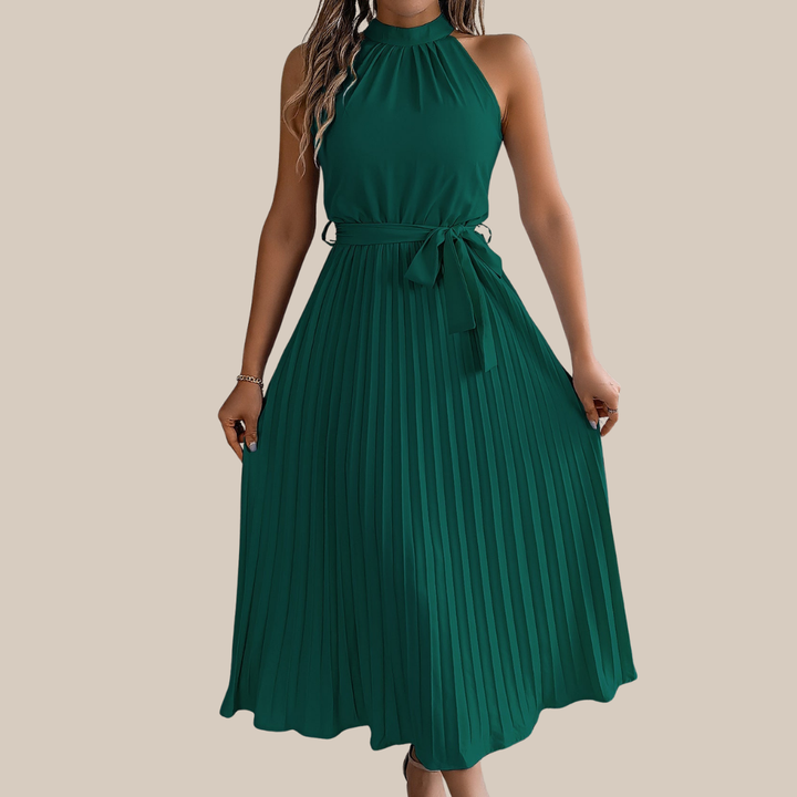 CEDRINE™ | Graceful Pleated Midi Dress CULTÉIRE DUBLIN