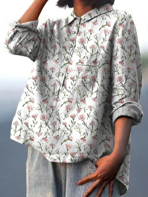 Hadley | Pink Spring Floral Repeat Pattern Printed Women's Casual  Shirt CULT ÉIRE