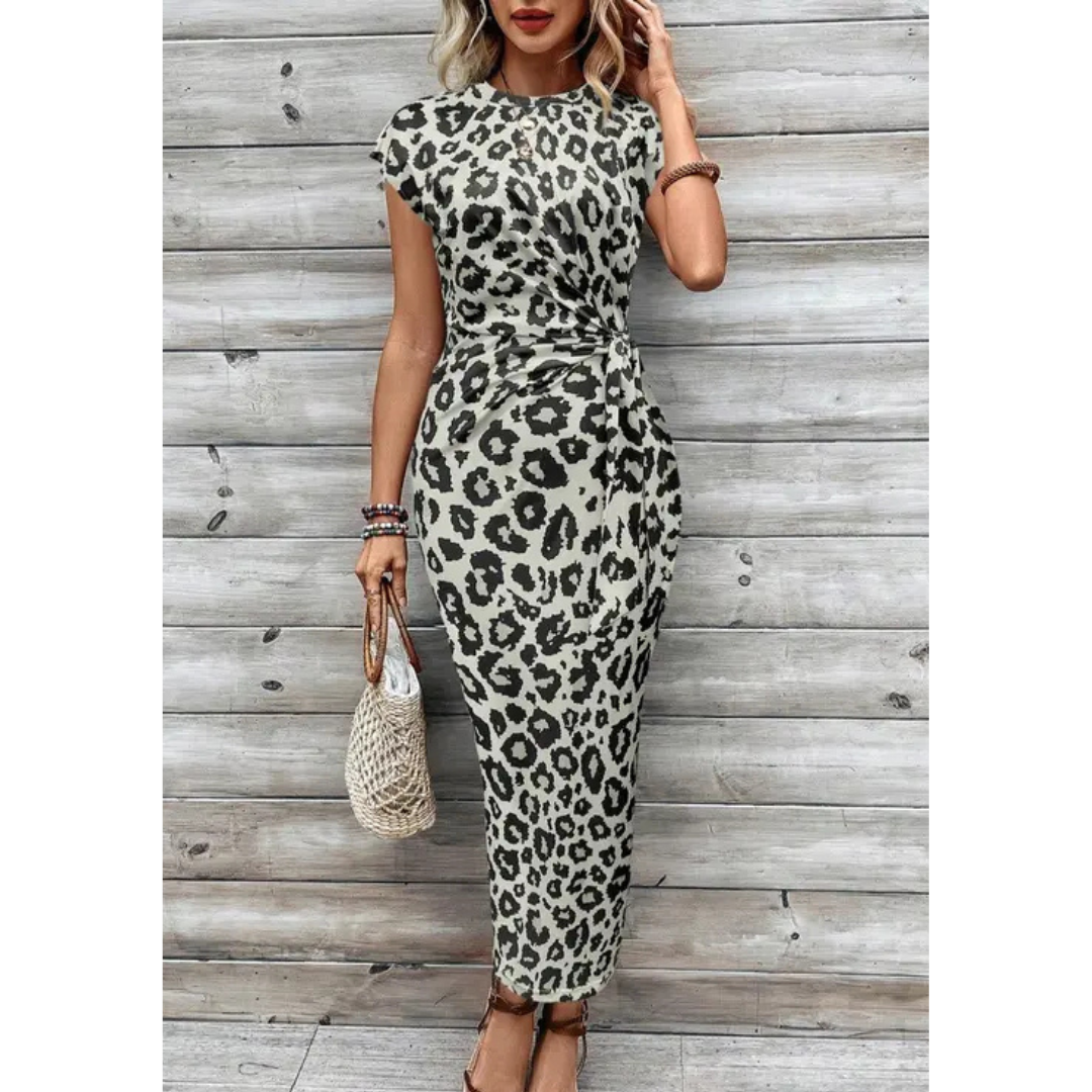 FELICIATI™ – Chic Bodycon Dress with Crew Neck Flutter Sleeves CULTÉIRE DUBLIN