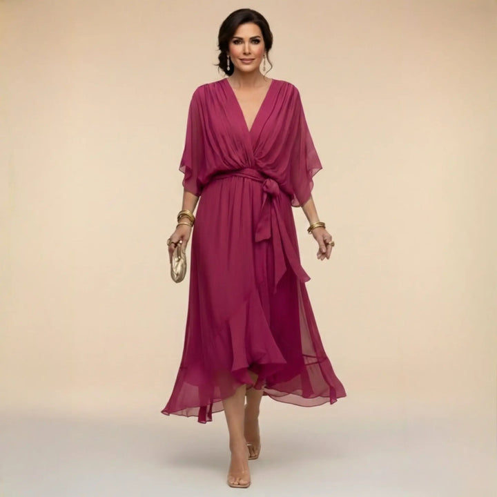 MONICA™ | Elegant V-Neck Dress CULT ÉIRE