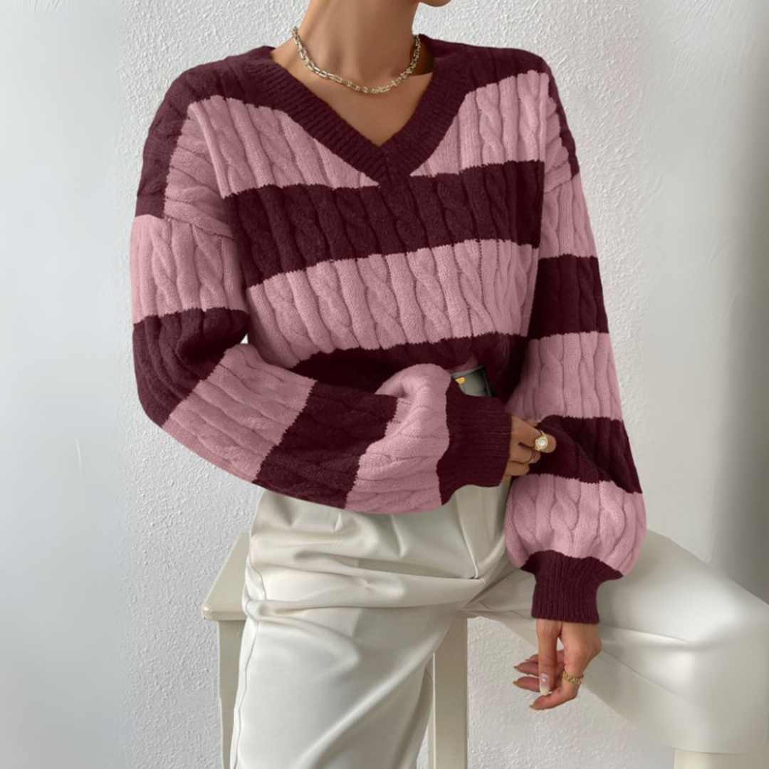 MORTA™ - Comfy V-Neck Long Sleeve Sweater CULTÉIRE DUBLIN