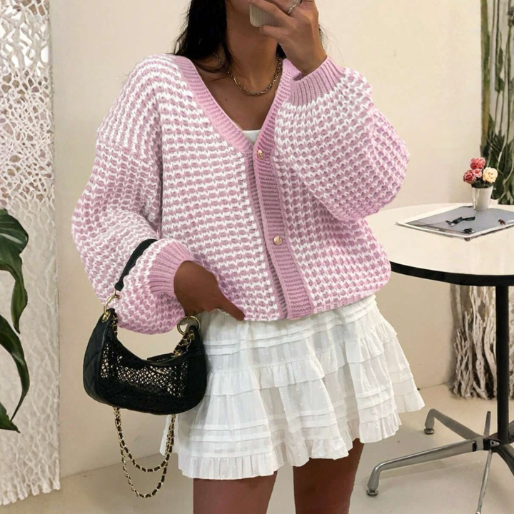 FINITY™ - Comfy V-Neck Long Sleeve Sweater Cardigan CULTÉIRE DUBLIN