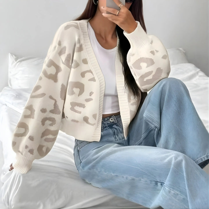 AVIA™ - Comfy Leopard Print Lantern Sleeve Cardigan CULT ÉIRE