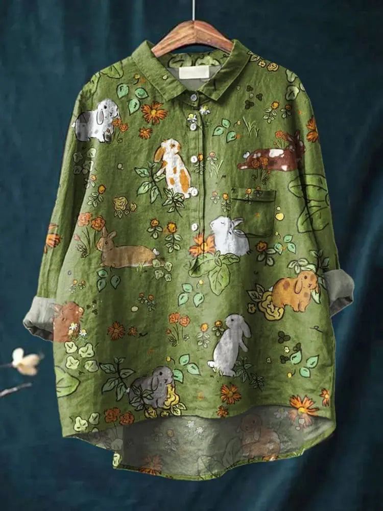 Willow | Women’s Woodland Animal Print Casual Shirt CULT ÉIRE