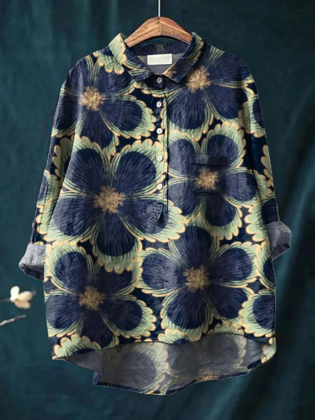 Avielle | Women's Vintage Floral Art Print Casual  Shirt CULT ÉIRE