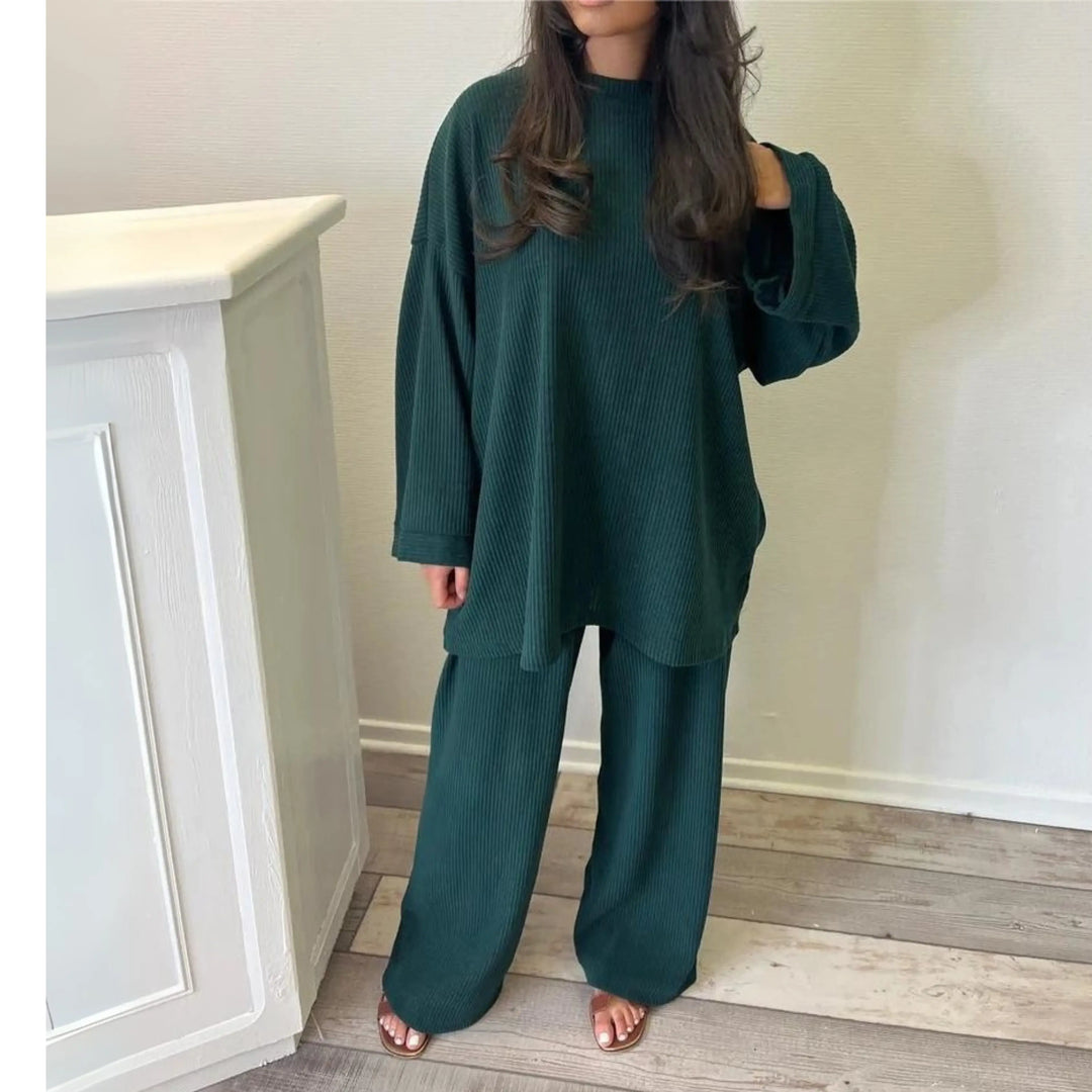 UNI™ - Casual Loose Top and Wide Leg Pants Set CULT ÉIRE