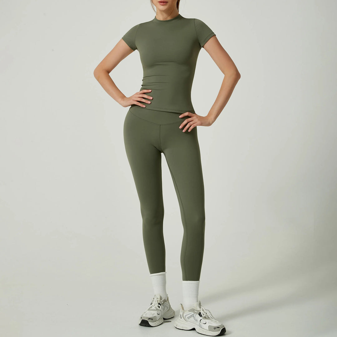 UBE™ - Casual Plain Top and Leggings Loungewear Set CULT ÉIRE