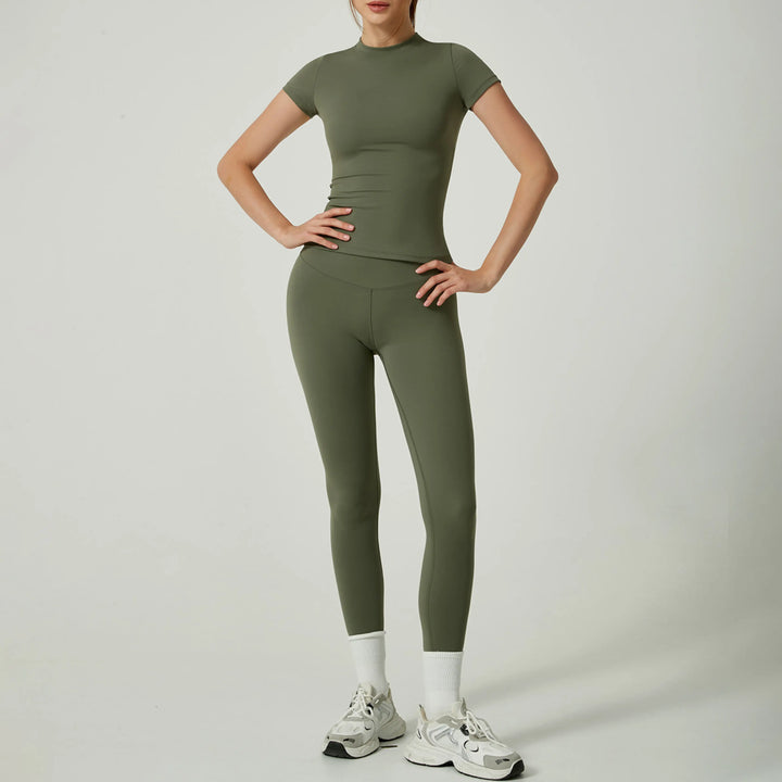 UBE™ - Casual Plain Top and Leggings Loungewear Set CULT ÉIRE