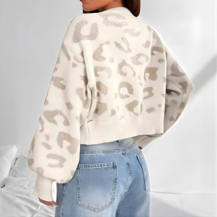 AVIA™ - Comfy Leopard Print Lantern Sleeve Cardigan CULT ÉIRE
