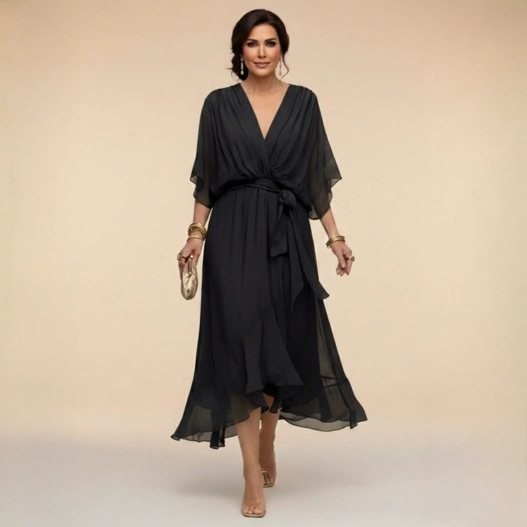 MONICA™ | Elegant V-Neck Dress CULT ÉIRE