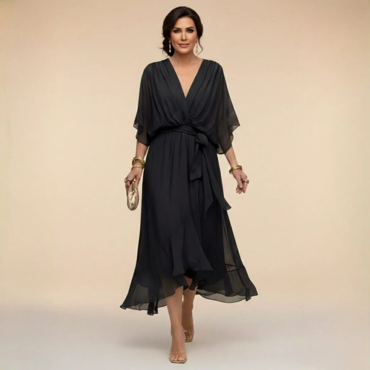 MONICA™ | Elegant V-Neck Dress CULT ÉIRE