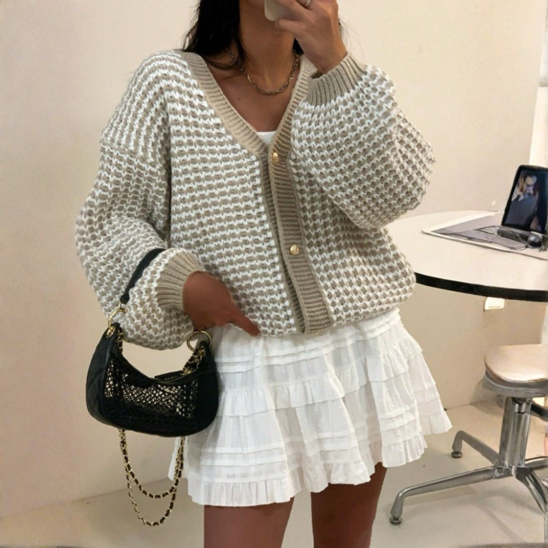 FINITY™ - Comfy V-Neck Long Sleeve Sweater Cardigan CULTÉIRE DUBLIN