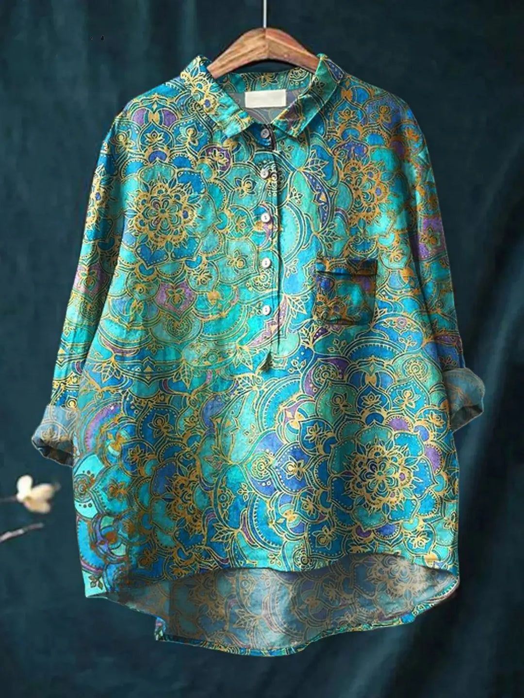 Roslyn | Women's Retro  Art Print Casual  Shirt CULT ÉIRE