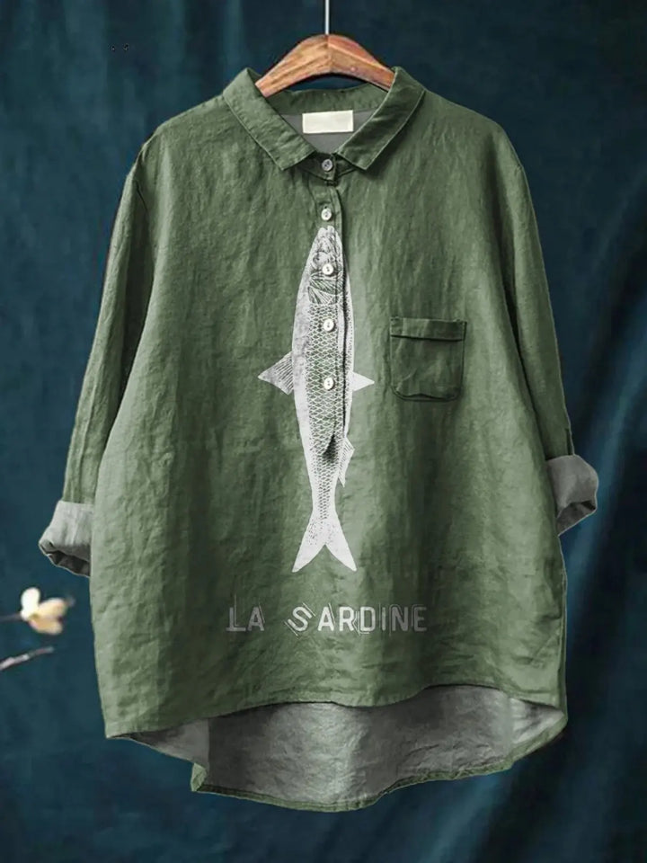 Faye | Sardine Fish Graphic Printed Women&
