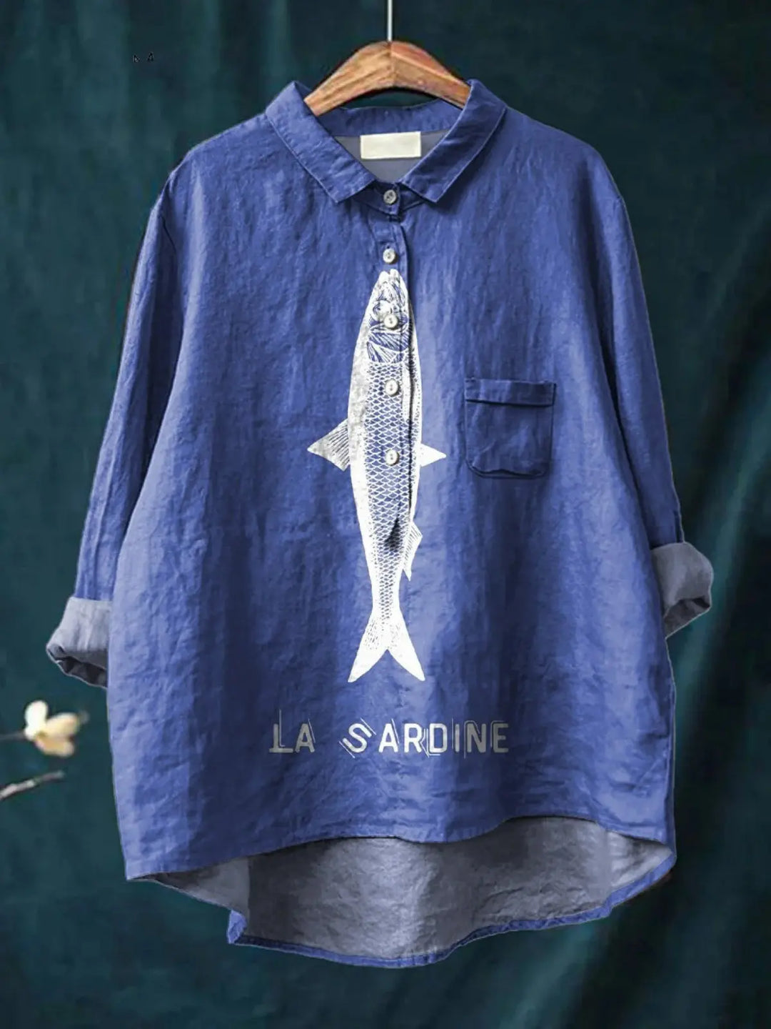 Faye | Sardine Fish Graphic Printed Women's Casual  Shirt CULT ÉIRE