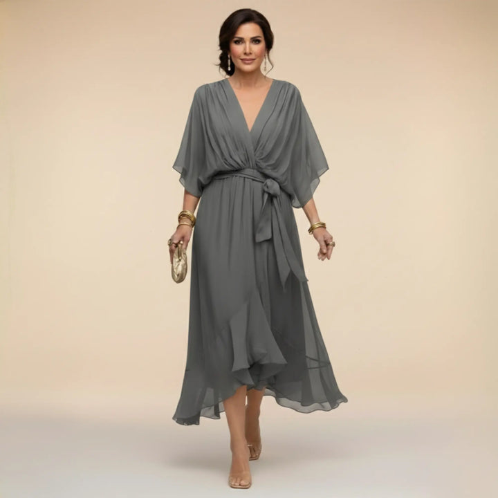 MONICA™ | Elegant V-Neck Dress CULT ÉIRE