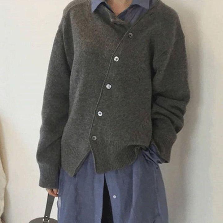 ALYCIA™ - Asymmetric Button Cardigan CULTÉIRE DUBLIN