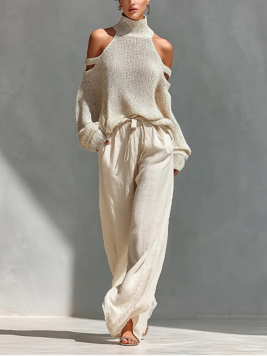 CAMILLA™ | Fashionable Knitted and Linen Set CULT ÉIRE