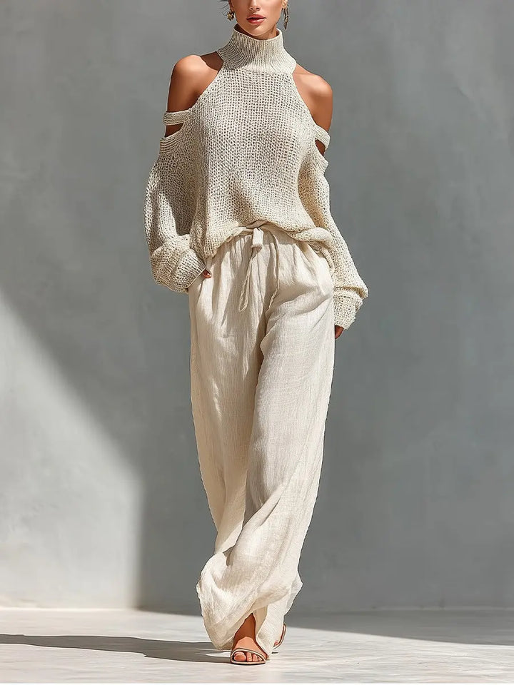 CAMILLA™ | Fashionable Knitted and Linen Set CULT ÉIRE