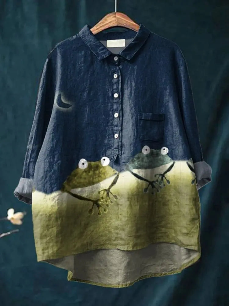 Briar | Women’s Nature Frog Print Casual Shirt CULT ÉIRE