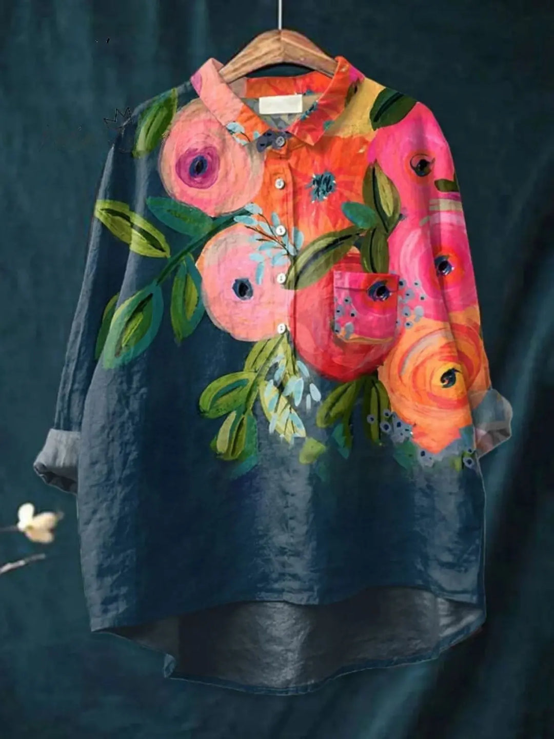 Paige | Women's Flower Art Print Casual Shirt CULT ÉIRE