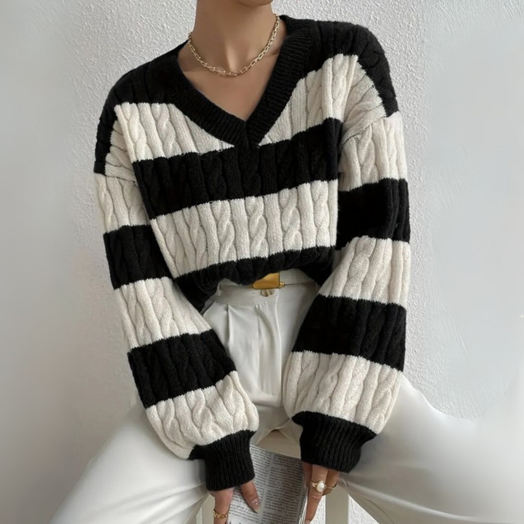 MORTA™ - Comfy V-Neck Long Sleeve Sweater CULTÉIRE DUBLIN