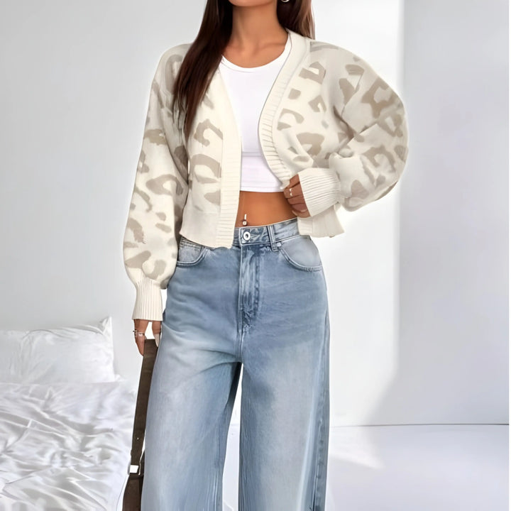 AVIA™ - Comfy Leopard Print Lantern Sleeve Cardigan CULT ÉIRE