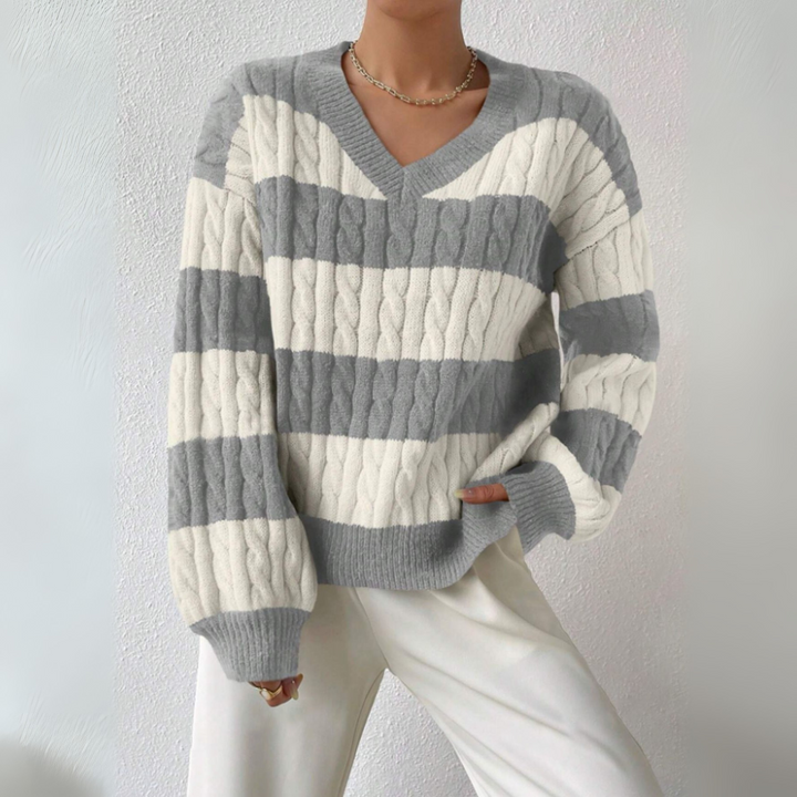 MORTA™ - Comfy V-Neck Long Sleeve Sweater CULTÉIRE DUBLIN