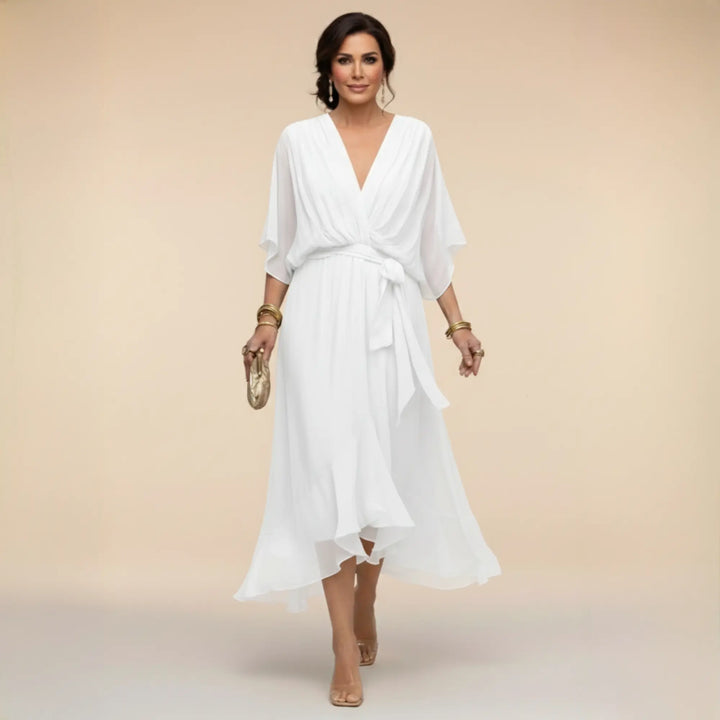 MONICA™ | Elegant V-Neck Dress CULT ÉIRE