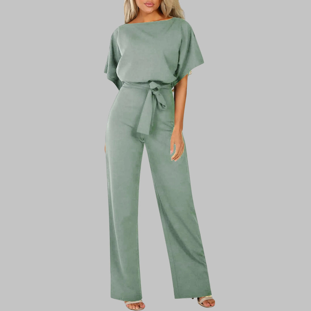 WANNON™ - Casual Tie Front Batwing Sleeve Jumpsuit CULT ÉIRE