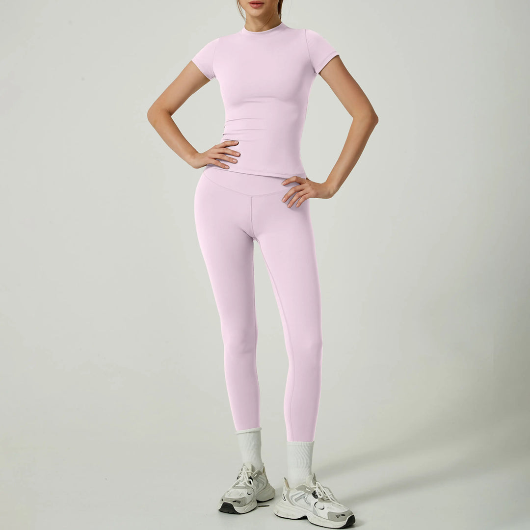 UBE™ - Casual Plain Top and Leggings Loungewear Set CULT ÉIRE