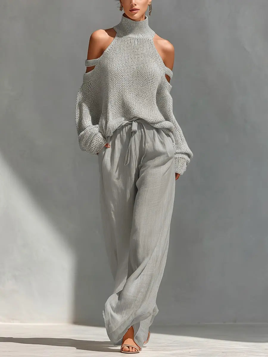 CAMILLA™ | Fashionable Knitted and Linen Set CULT ÉIRE