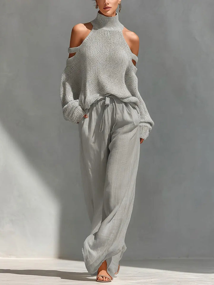 CAMILLA™ | Fashionable Knitted and Linen Set CULT ÉIRE