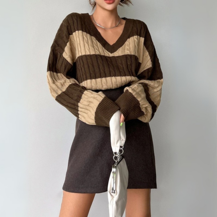MORTA™ - Comfy V-Neck Long Sleeve Sweater CULTÉIRE DUBLIN