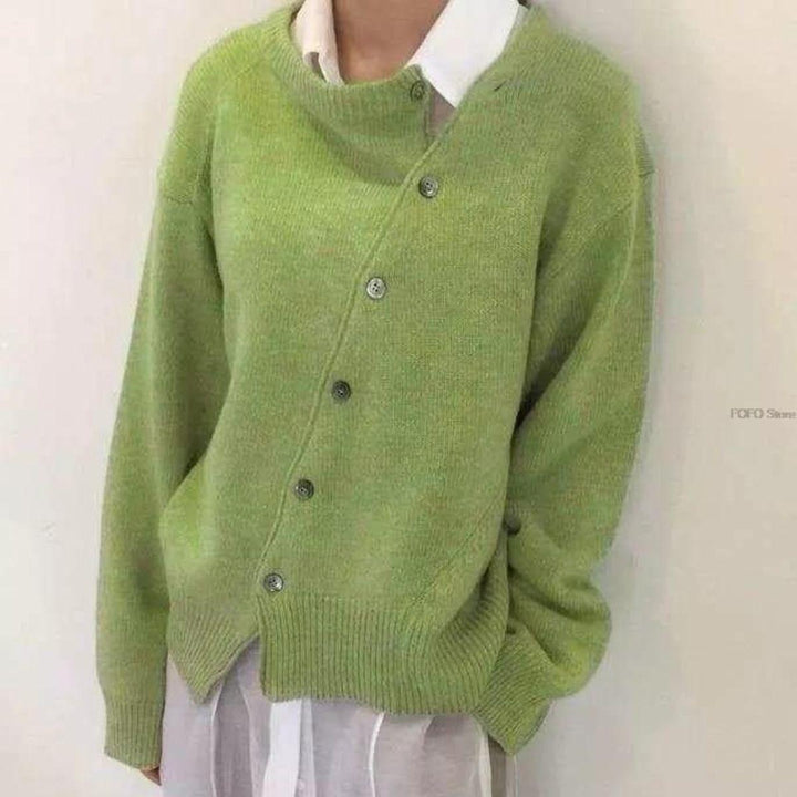 ALYCIA™ - Asymmetric Button Cardigan CULTÉIRE DUBLIN