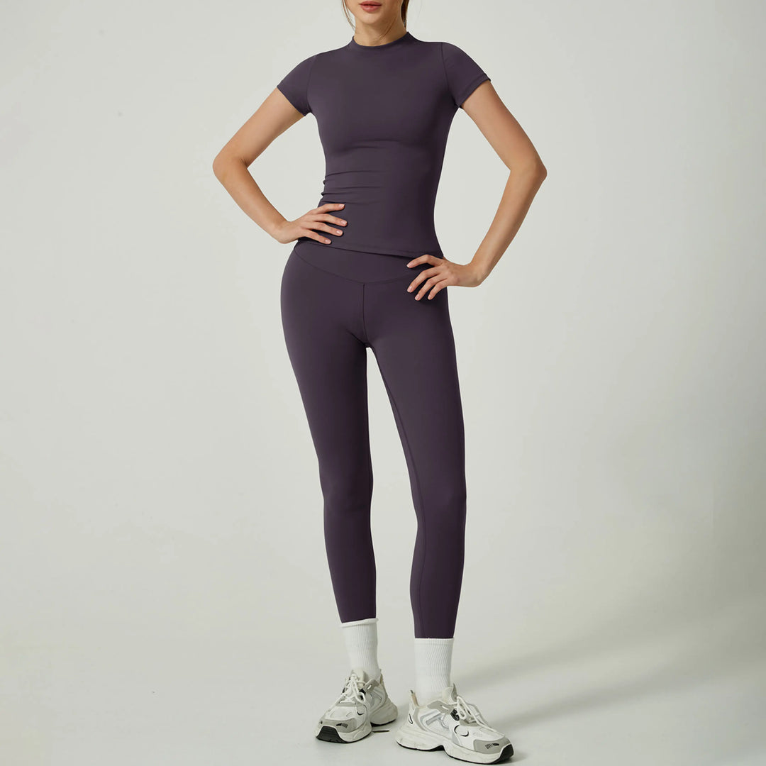 UBE™ - Casual Plain Top and Leggings Loungewear Set CULT ÉIRE