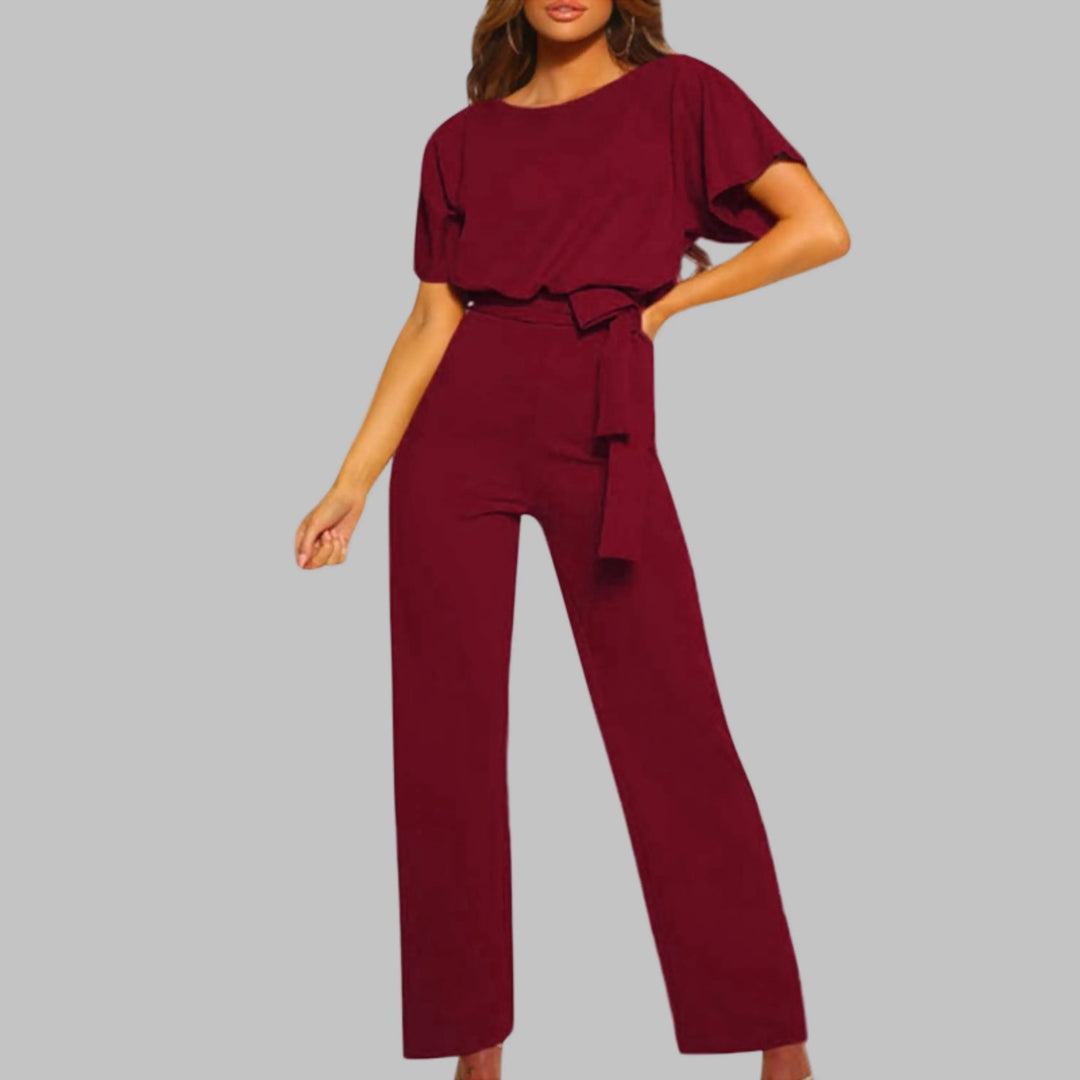 WANNON™ - Casual Tie Front Batwing Sleeve Jumpsuit CULT ÉIRE