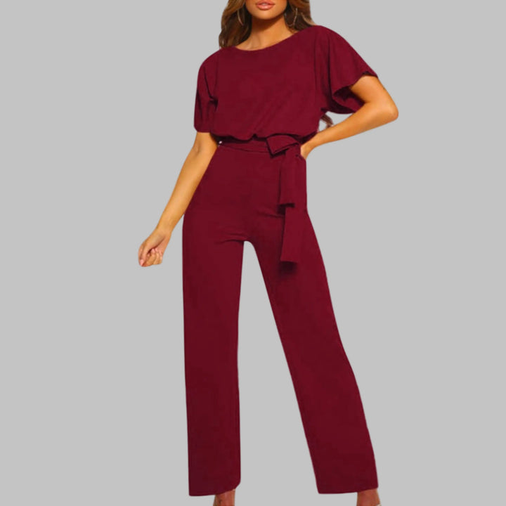 WANNON™ - Casual Tie Front Batwing Sleeve Jumpsuit CULT ÉIRE