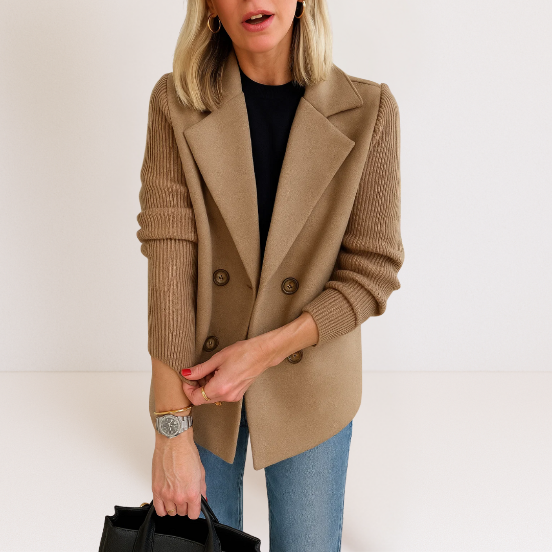 Feyrinna | Elegant Knit-sleeve Jacket CULTÉIRE DUBLIN